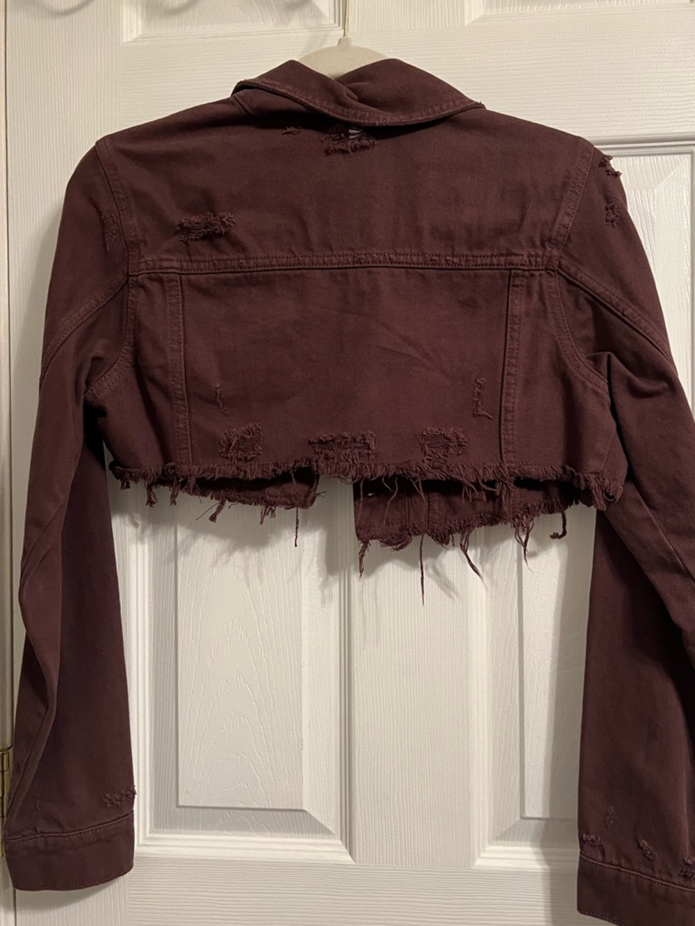 H&M Cropped Distressed Jean Jacket - Picture 2 of 10